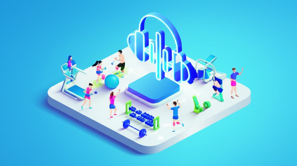 Energetic music powers intense gym workouts and heavy lifting.