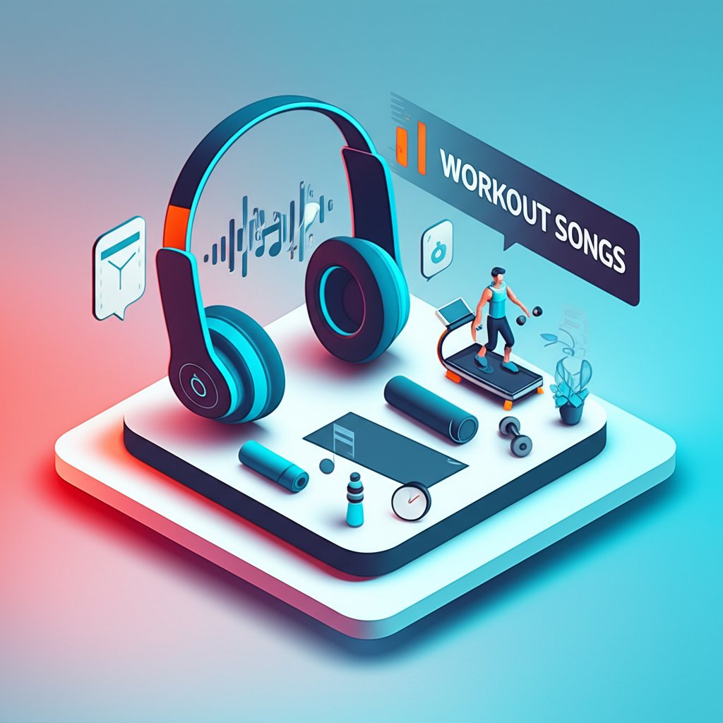 Motivational workout songs playlist for high-energy fitness.